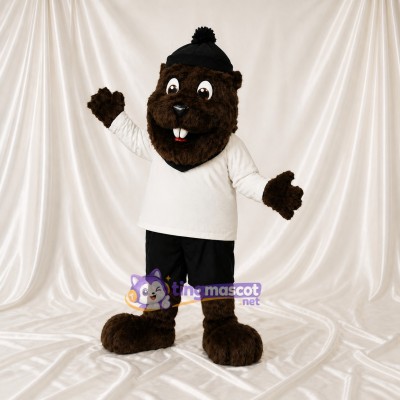 Castor Brun Foncé Costume de mascotte intégral pour adultes Événements sportifs