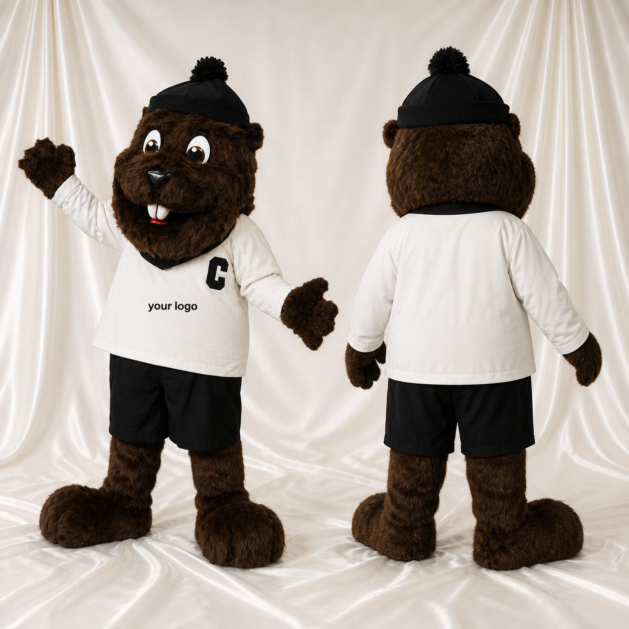 Castor Brun Foncé Costume de mascotte intégral pour adultes Événements sportifs Castor Brun Foncé Costume de mascotte intégral pour adultes Événements sportifs