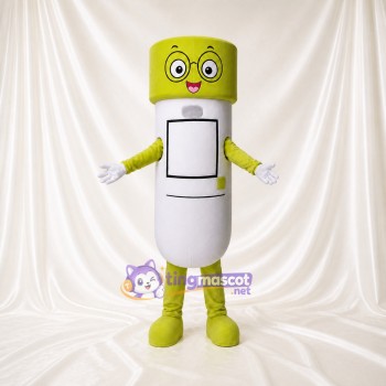 Bouteille de Médicament à Bouchon Citron Costume de mascotte intégral pour adultes Événements santé