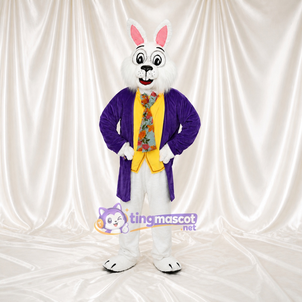 Hase Gentleman Maskottchenkostüm Ganzkörper für Erwachsene Bühnenveranstaltungen Hase Gentleman Maskottchenkostüm Ganzkörper für Erwachsene Bühnenveranstaltungen