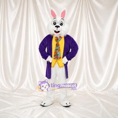 Rabbit Gentleman Mascot Costume Full Body for Adults Stage Events