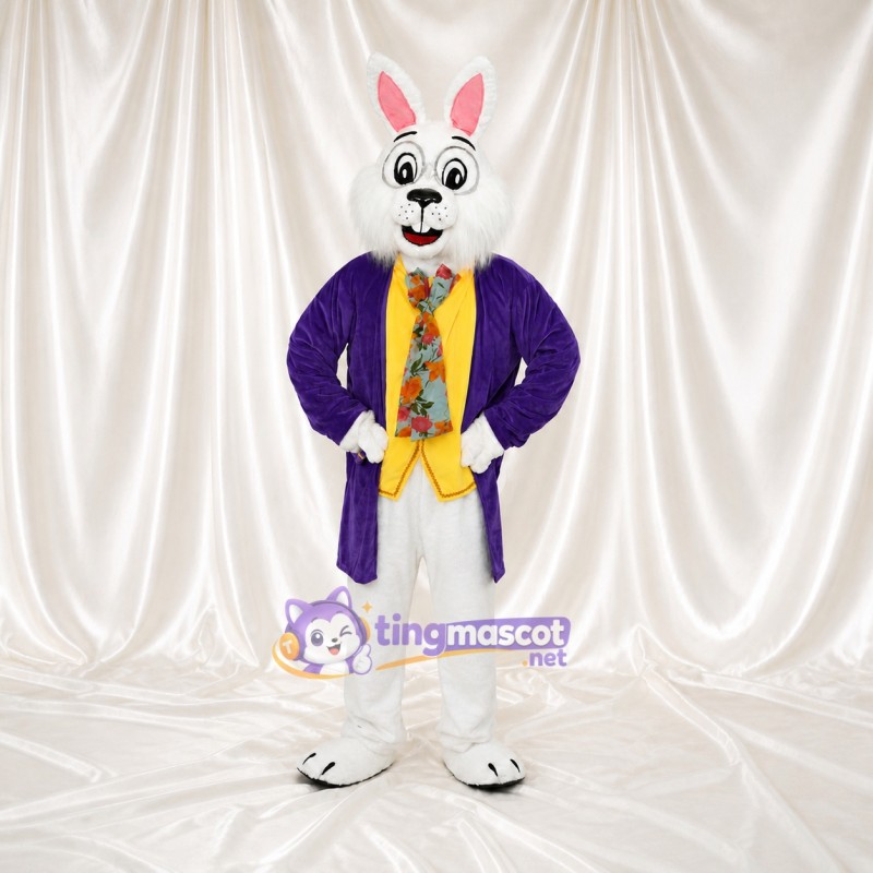 Rabbit Gentleman Mascot Costume Full Body for Adults Stage Events