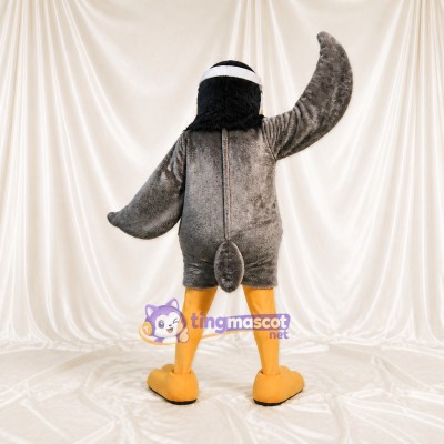 Gray Eagle Mascot Costume Full Body for Adults Sports Events