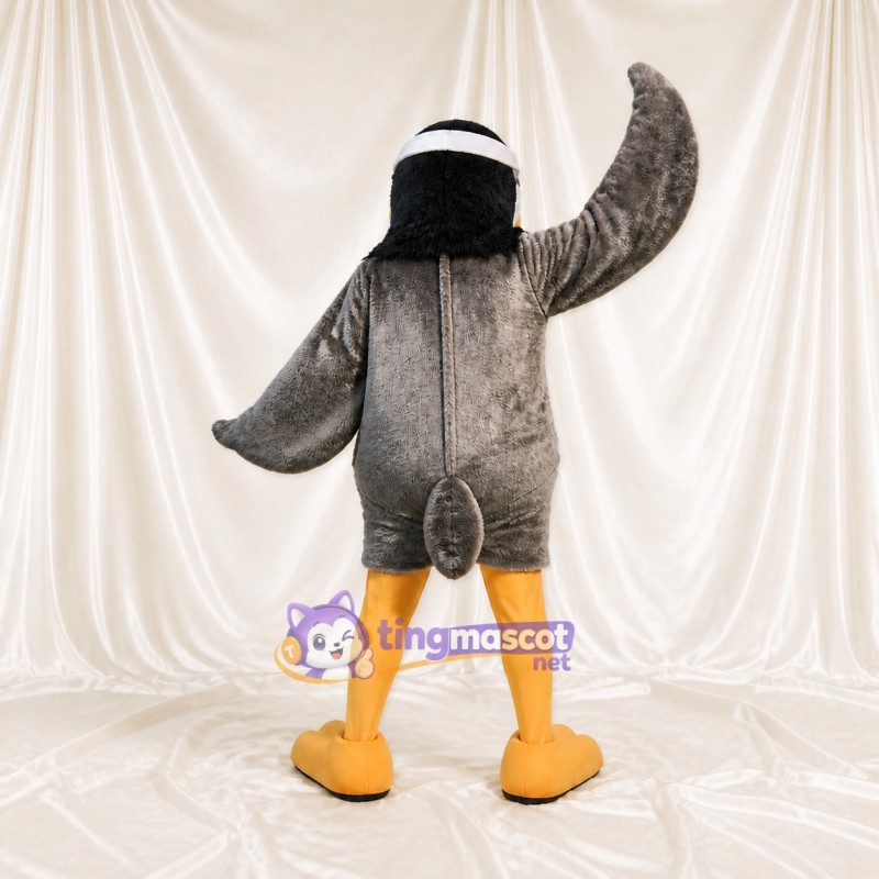 Gray Eagle Mascot Costume Full Body for Adults Sports Events
