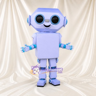 Lavender Robot Mascot Costume Full Body for Adults School Events