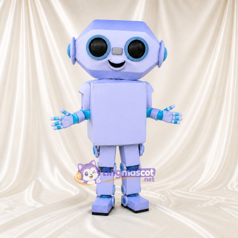 Lavender Robot Mascot Costume Full Body for Adults School Events