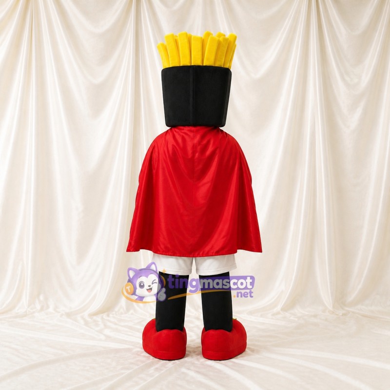Héros des frites Costume de mascotte intégral pour adultes Événements gastronomiques