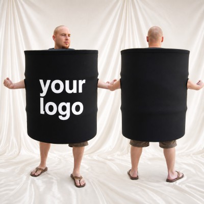 Barrel Mascot Costume Full Body for Adults Trade Shows