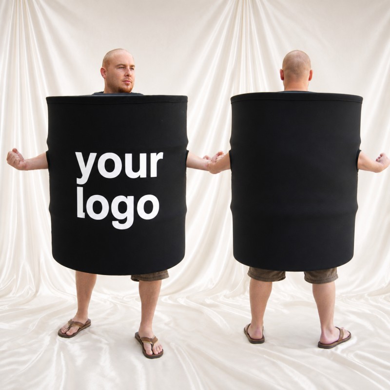Barrel Mascot Costume Full Body for Adults Trade Shows
