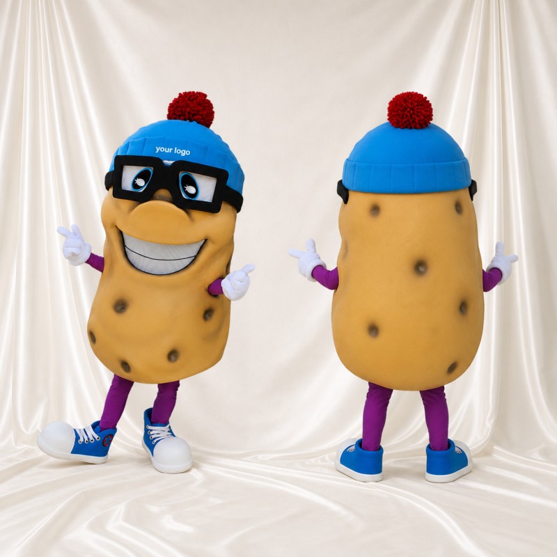 Tan Potato Mascot Costume Full Body for Adults Food Events