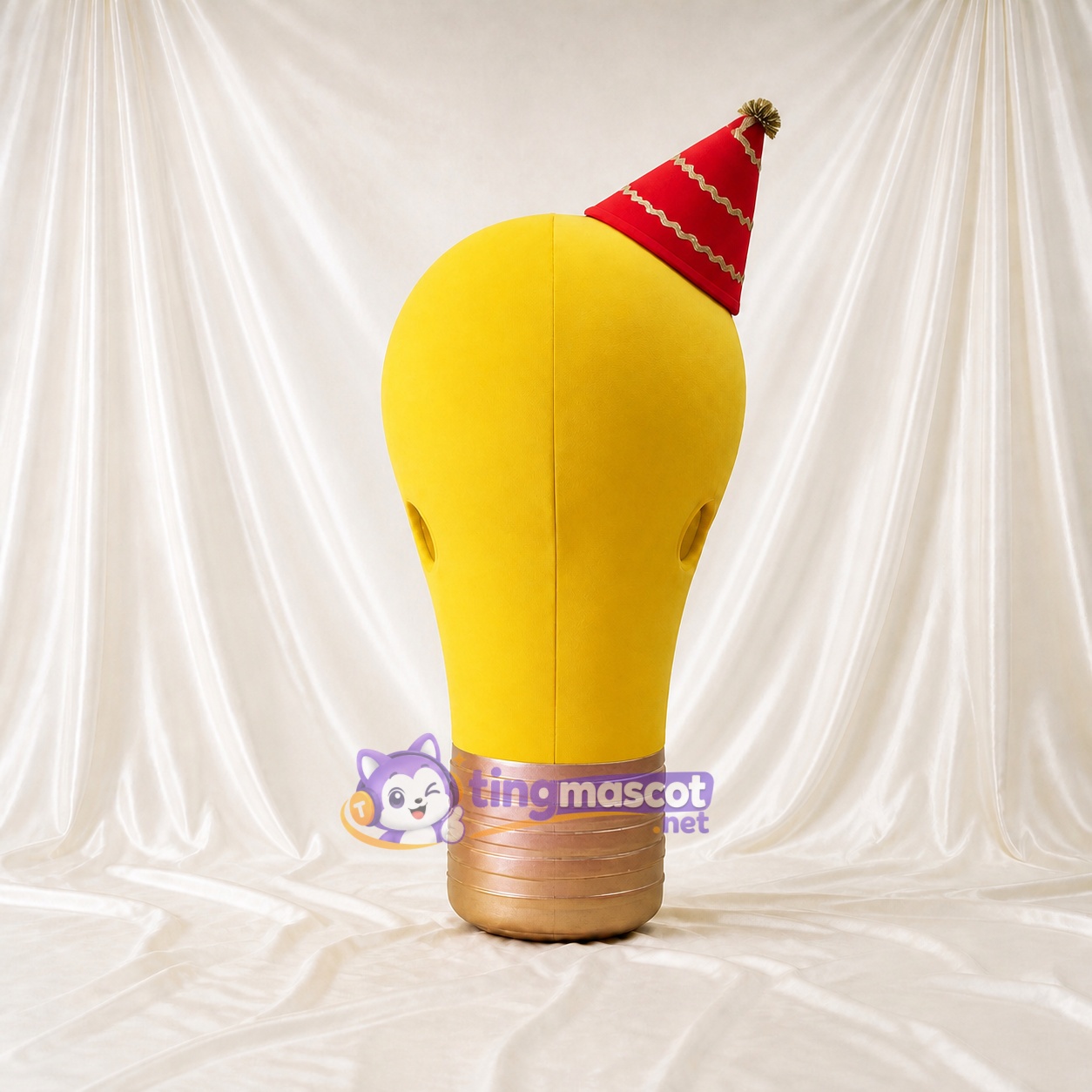 Ampoule Jaune Costume de mascotte intégral pour adultes Événements scolaires Ampoule Jaune Costume de mascotte intégral pour adultes Événements scolaires