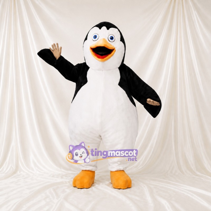 Rounded Belly Penguin Mascot Costume Full Body for Adults School Events