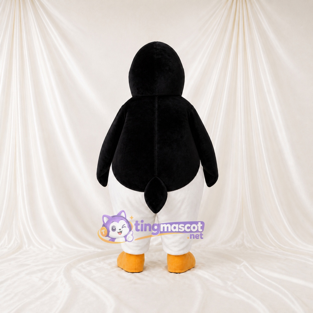Rounded Belly Penguin Mascot Costume Full Body for Adults School Events Rounded Belly Penguin Mascot Costume Full Body for Adults School Events