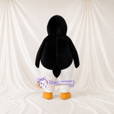 Rounded Belly Penguin Mascot Costume Full Body for Adults School Events