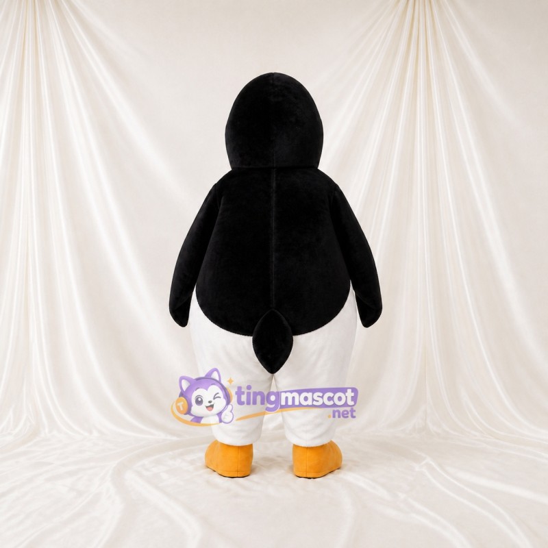 Rounded Belly Penguin Mascot Costume Full Body for Adults School Events