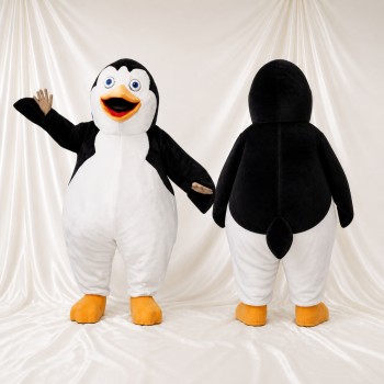 Rounded Belly Penguin Mascot Costume Full Body for Adults School Events