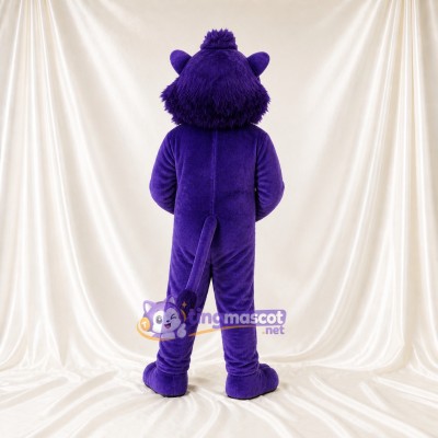 Panthère brillante et élégante violette Costume de mascotte intégral pour adultes Événements sportifs