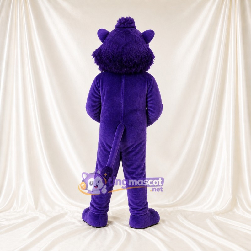 Panthère brillante et élégante violette Costume de mascotte intégral pour adultes Événements sportifs