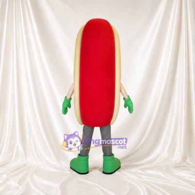 Red Hot Dog Mascot Costume Full Body for Adults Food Events