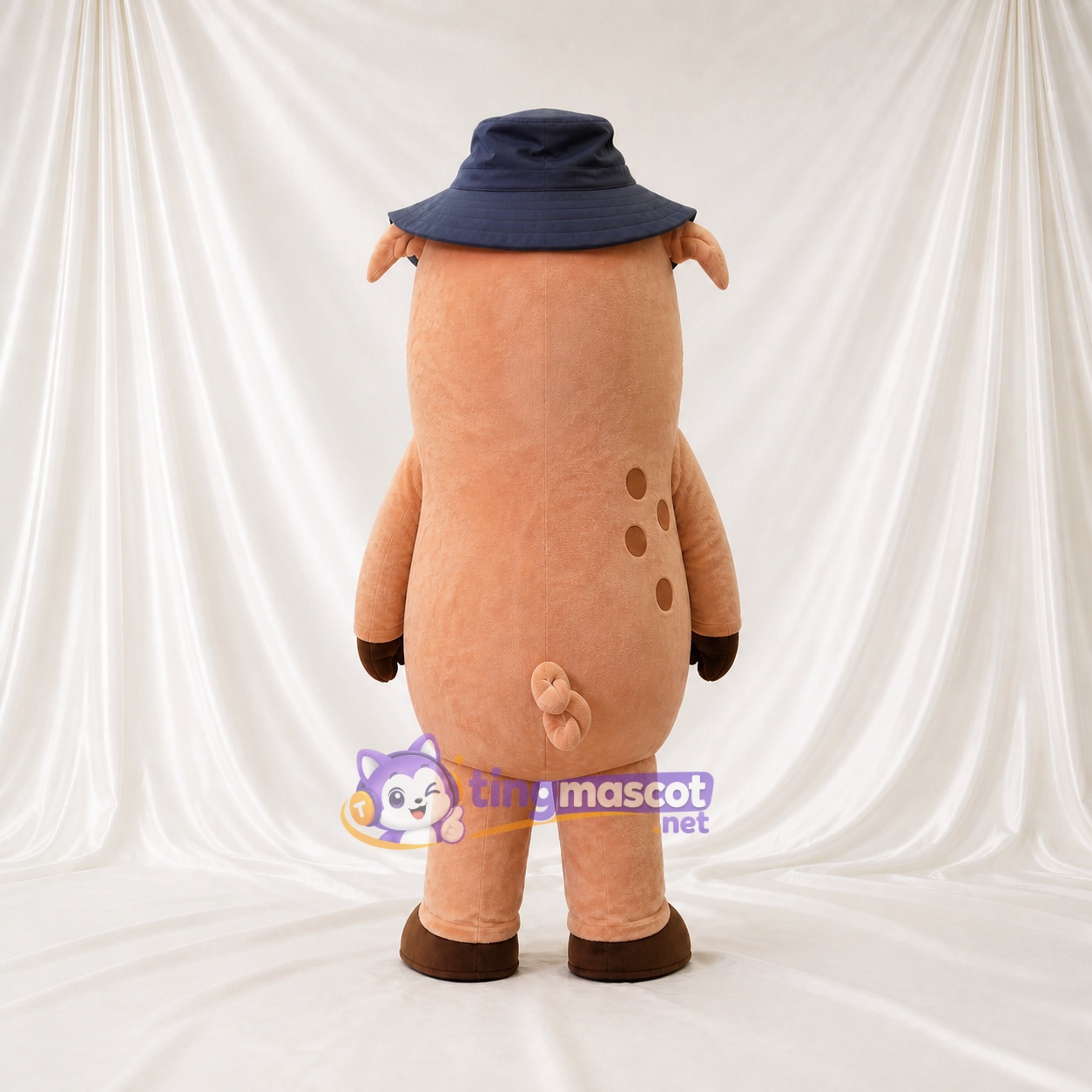 Cochon Doux Bleu Marine Costume de mascotte intégral pour adultes Événements gastronomiques Cochon Doux Bleu Marine Costume de mascotte intégral pour adultes Événements gastronomiques