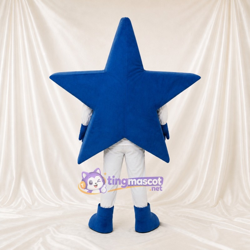 Royal Blue Star Mascot Costume Full Body for Adults School Events