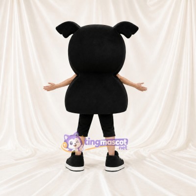 Black Astronaut Character Mascot Costume Full Body for Adults School Events