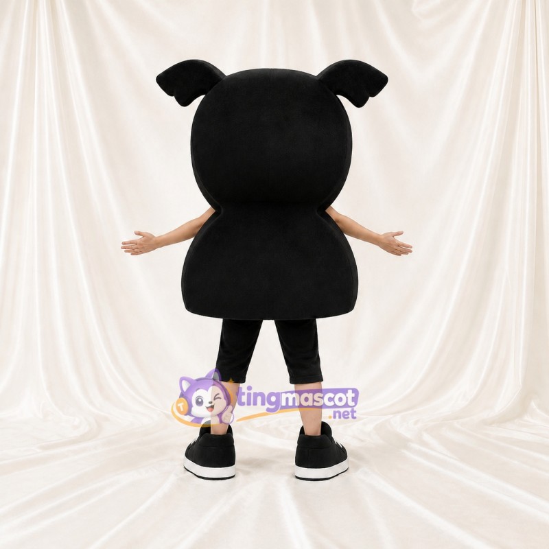 Black Astronaut Character Mascot Costume Full Body for Adults School Events
