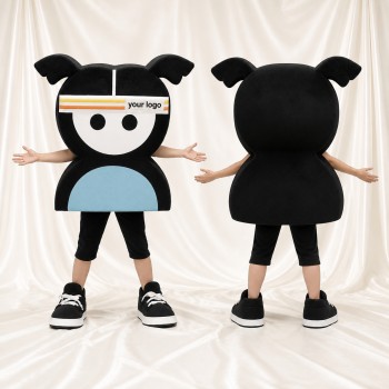 Black Astronaut Character Mascot Costume Full Body for Adults School Events