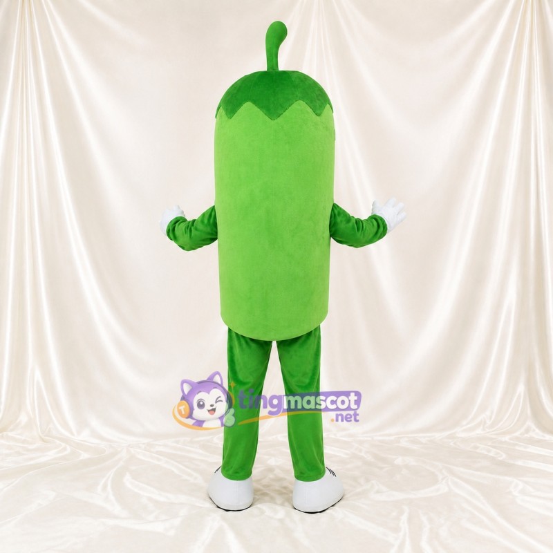 Green Green Pepper Mascot Costume Full Body for Adults Events