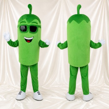 Vert Poivron vert Costume de mascotte intégral pour adultes Événements