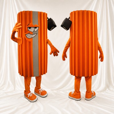 Ribbed Device Character Mascot Costume Full Body for Adults Trade Shows