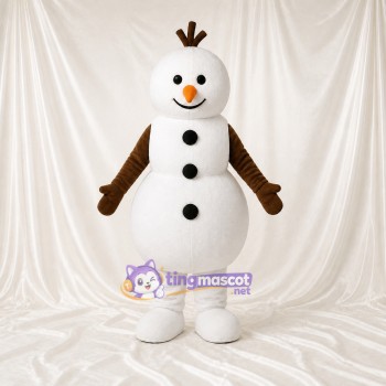 Classic Three Snowman Mascot Costume Full Body for Adults School Events