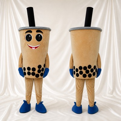 Bubble Tea Mascot Costume Full Body for Adults Food Events