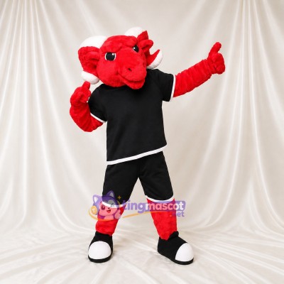Red Ram Mascot Costume Full Body for Adults Sports Events