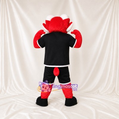 Red Ram Mascot Costume Full Body for Adults Sports Events