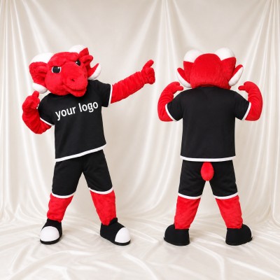 Red Ram Mascot Costume Full Body for Adults Sports Events