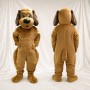 Beiger langer schlappohriger Hund Maskottchenkostüm Ganzkörper für Erwachsene Schulveranstaltungen