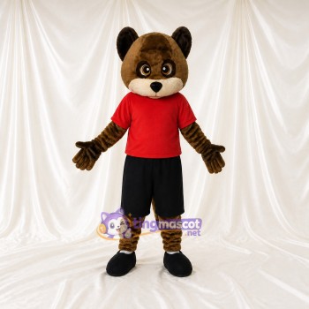 Brown Raccoon Mascot Costume Full Body for Adults Sports Events