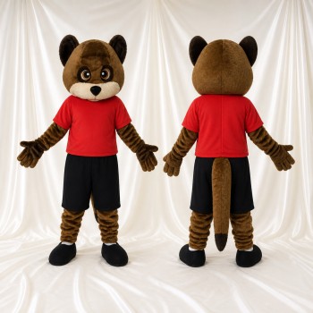 Brown Raccoon Mascot Costume Full Body for Adults Sports Events