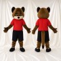 Brown Raccoon Mascot Costume Full Body for Adults Sports Events