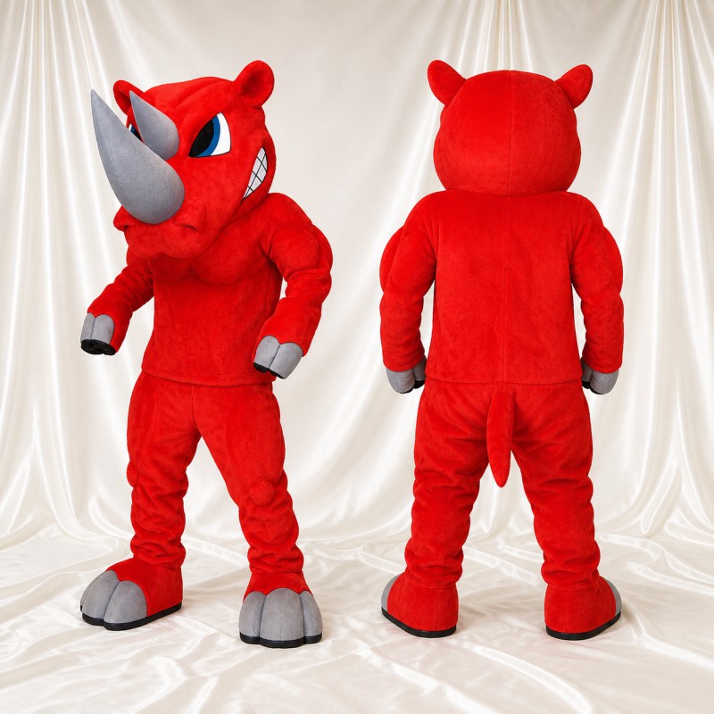 Rhino Mascot Costume Full Body for Adults Sports Events