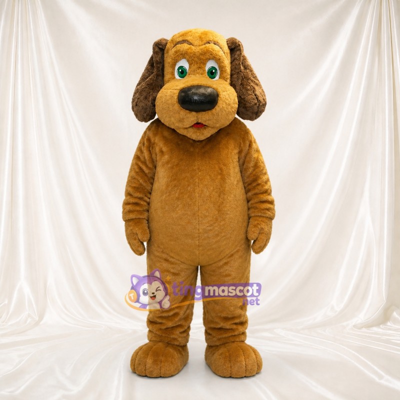 Brown Long Floppy Dog Mascot Costume Full Body for Adults School Events