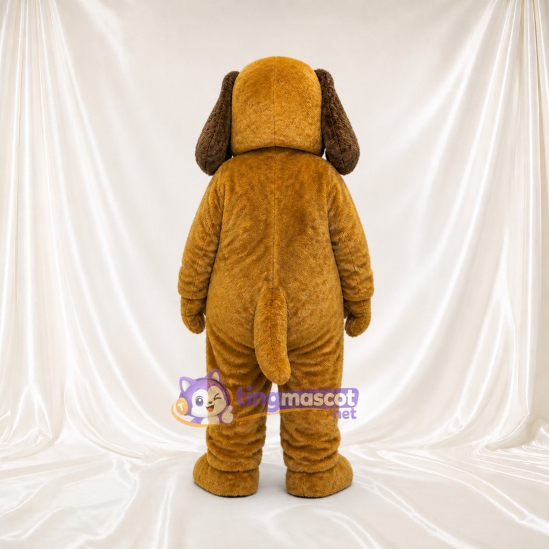 Brown Long Floppy Dog Mascot Costume Full Body for Adults School Events