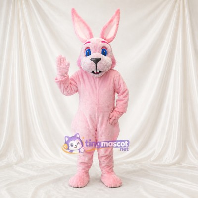 Soft Long Rabbit Mascot Costume Full Body for Adults School Events
