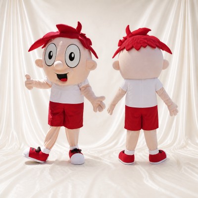 Young Boy Mascot Costume Full Body for Adults School Events
