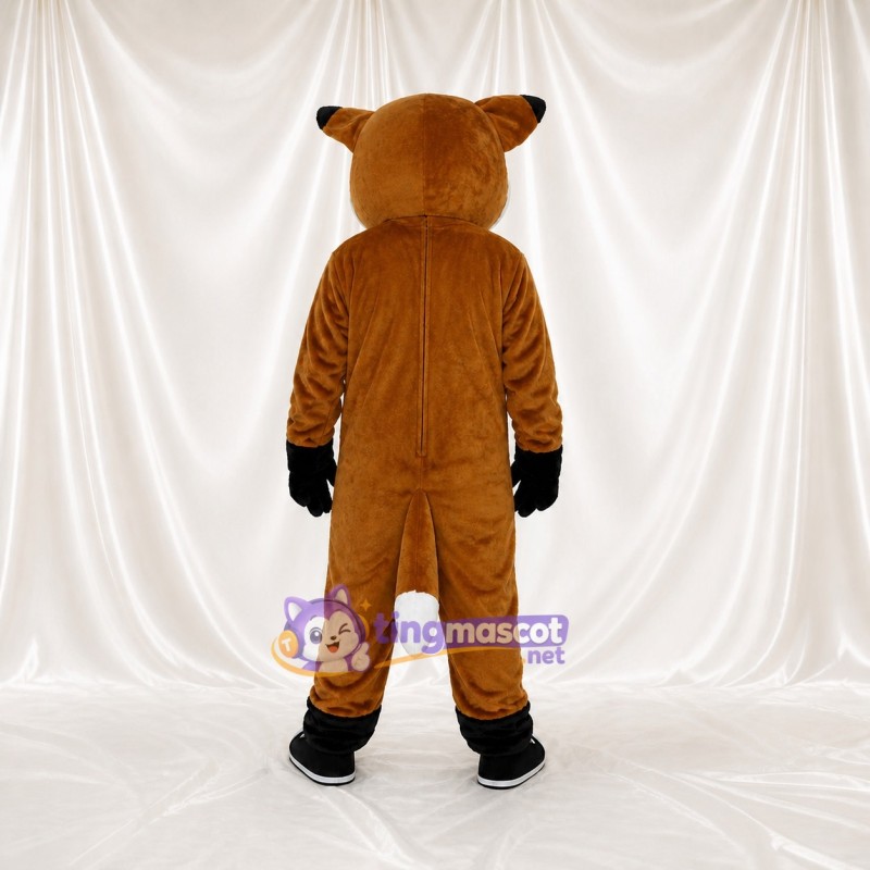 Brown White Belly Fox Mascot Costume Full Body for Adults School Events