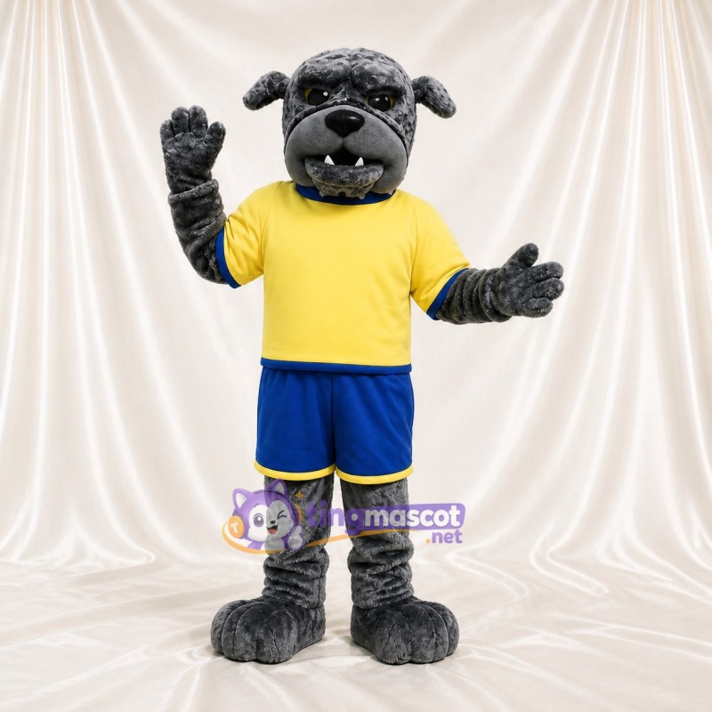 Chien gris Costume de mascotte intégral pour adultes Événements sportifs