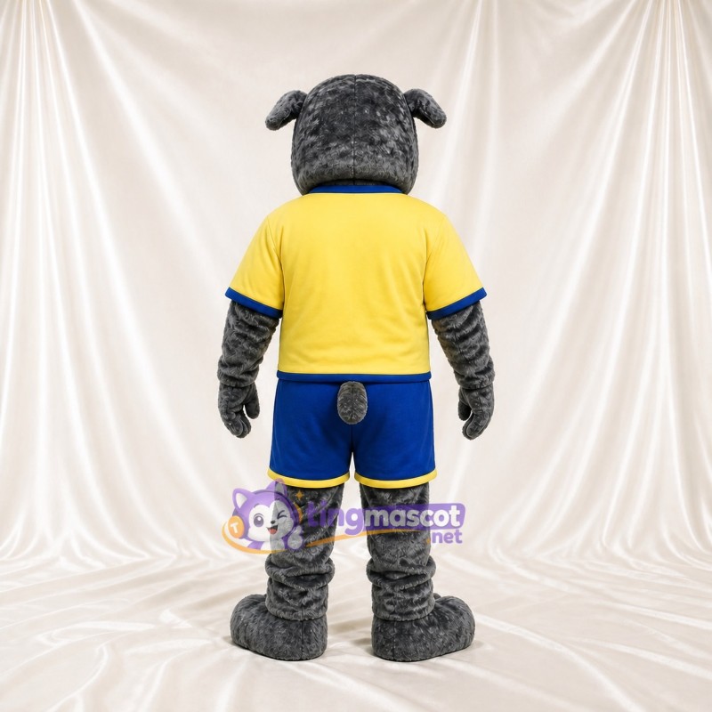 Chien gris Costume de mascotte intégral pour adultes Événements sportifs