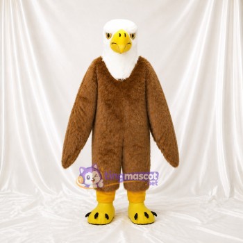 Weißer Gefiederter Weißkopfseeadler Maskottchenkostüm Ganzkörper für Erwachsene Sportveranstaltungen