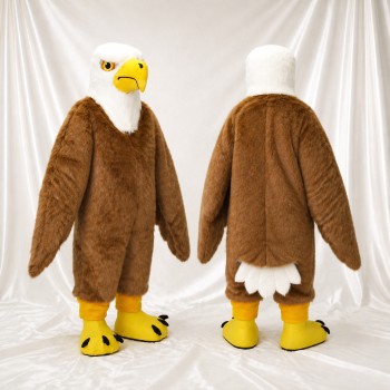 Weißer Gefiederter Weißkopfseeadler Maskottchenkostüm Ganzkörper für Erwachsene Sportveranstaltungen
